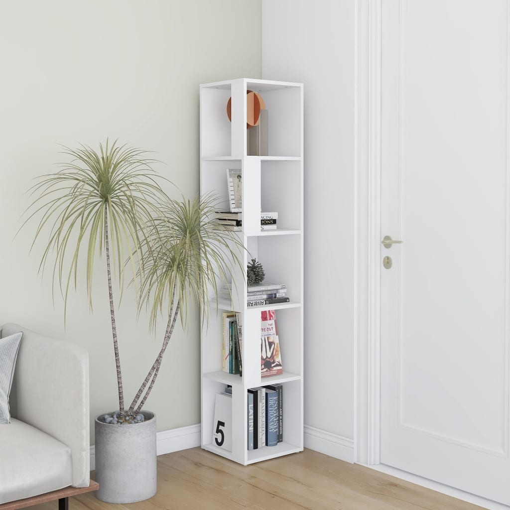 NNEVL Corner Cabinet White 33x33x164.5 cm Chipboard-0