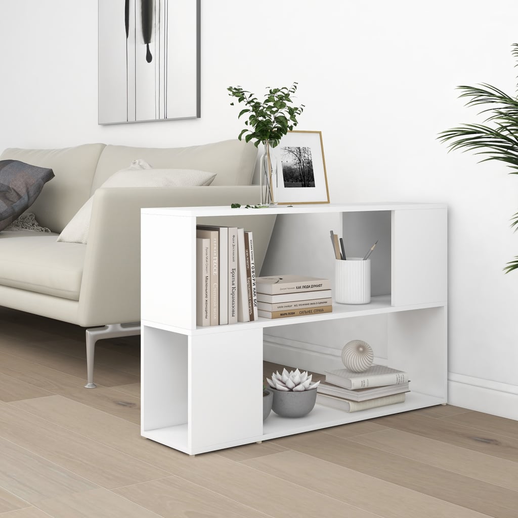 NNEVL Book Cabinet White 100x24x63 cm Chipboard-3