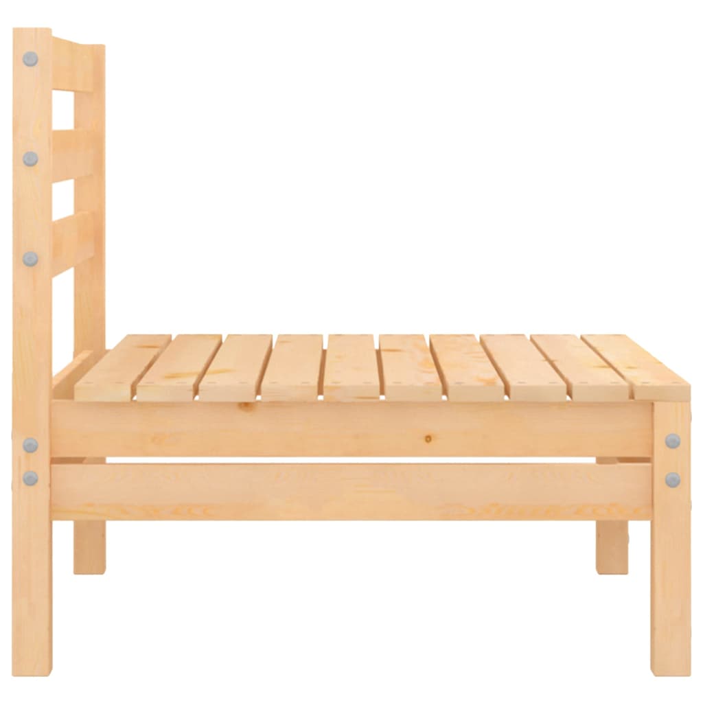 NNEVL Garden Middle Sofas 4 pcs Solid Pinewood-3