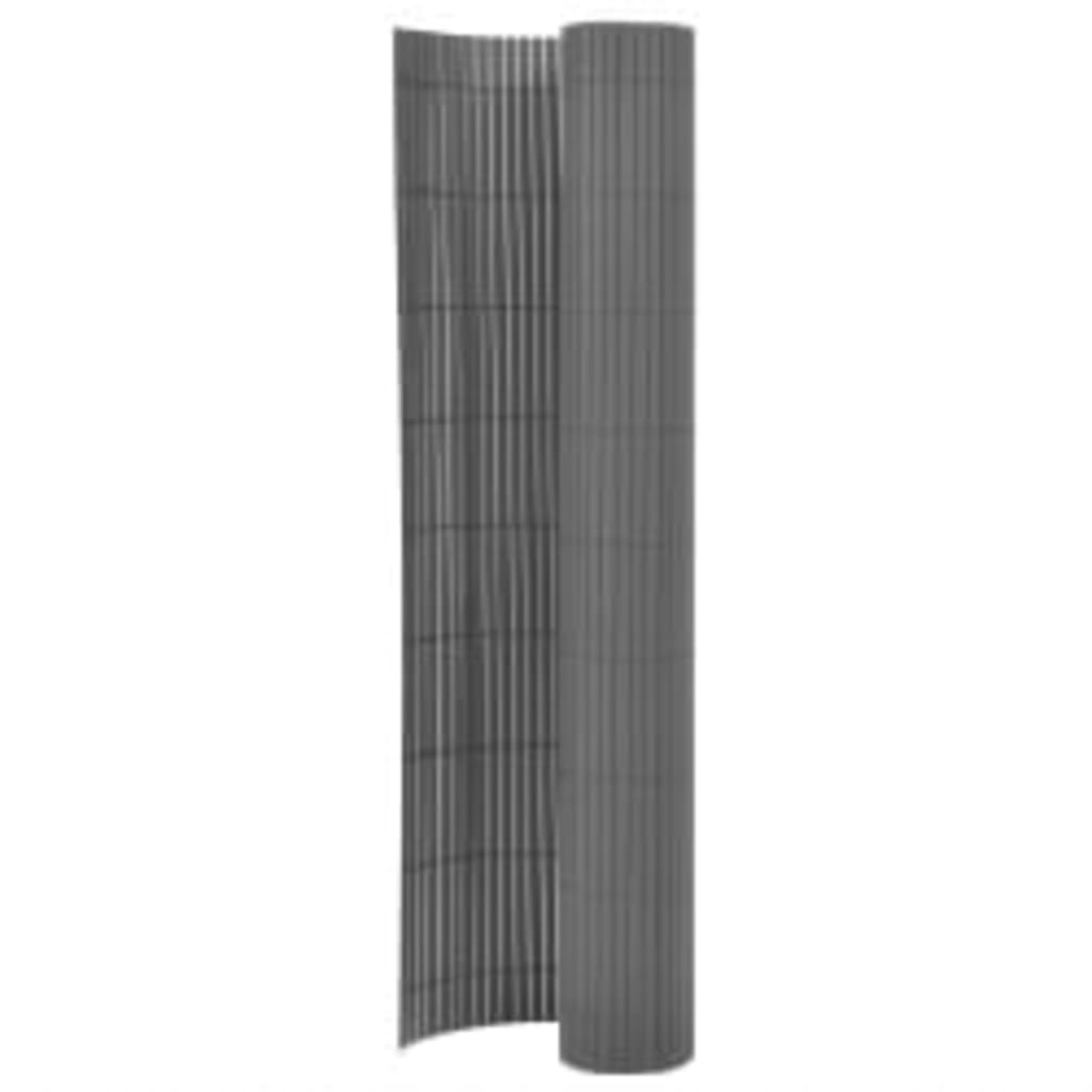 NNEVL Double-Sided Garden Fence 110x400 cm Grey-0