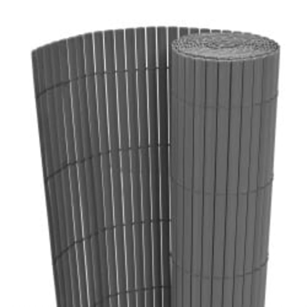 NNEVL Double-Sided Garden Fence 110x400 cm Grey-1