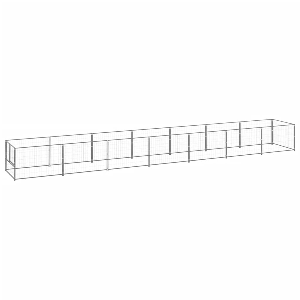 NNEVL Dog Kennel Silver 7 m² Steel-0