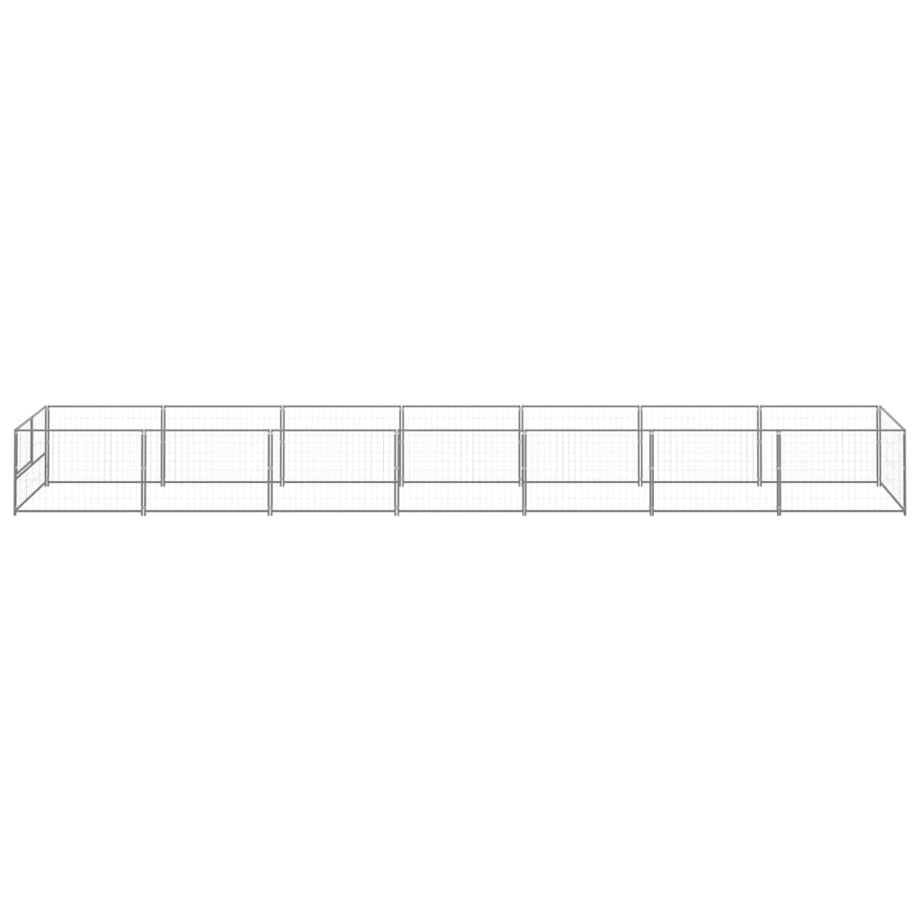 NNEVL Dog Kennel Silver 7 m² Steel-1