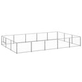 NNEVL Dog Kennel Silver 15 m² Steel-0