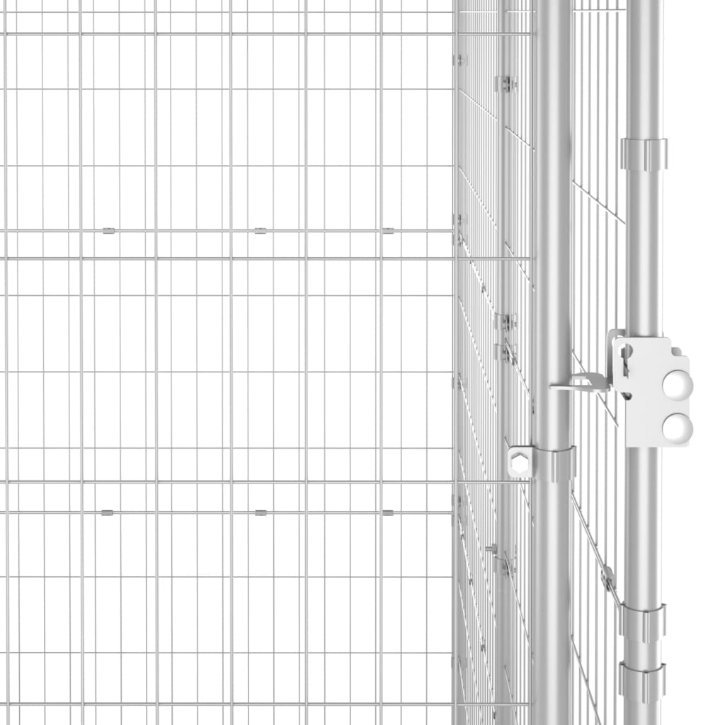 NNEVL Outdoor Dog Kennel Galvanised Steel 4.84 m²-3