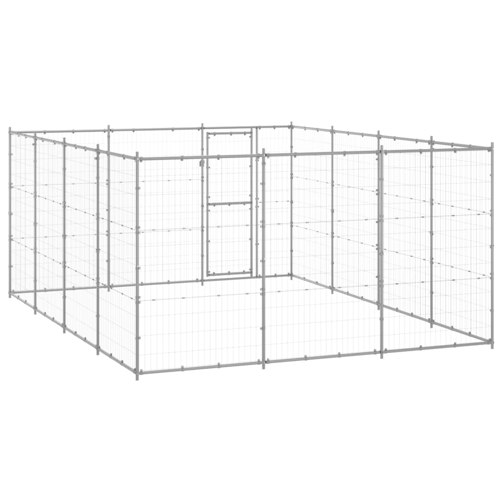 NNEVL Outdoor Dog Kennel Galvanised Steel 14.52 m²-2