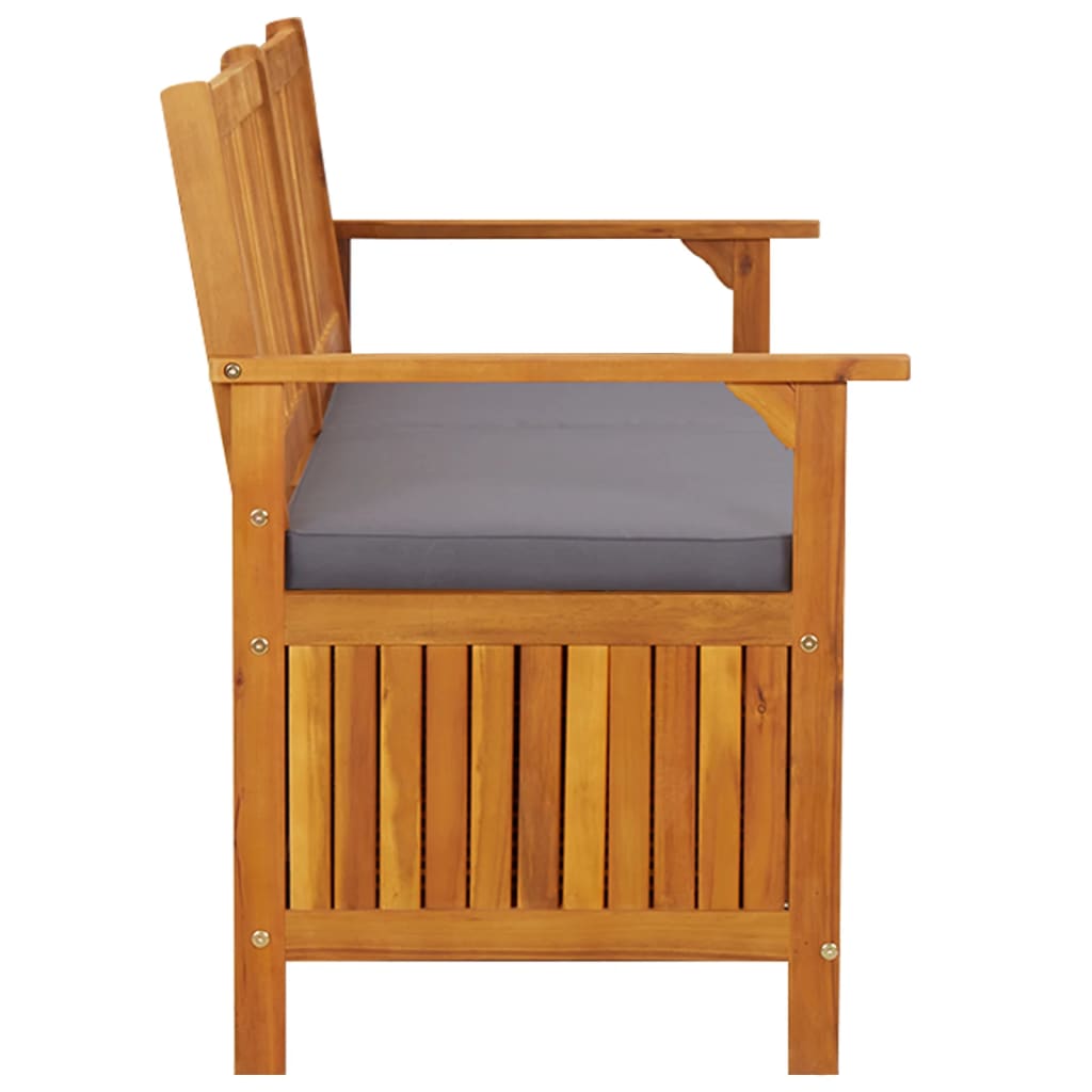 NNEVL Storage Bench with Cushion 148 cm Solid Wood Acacia-2