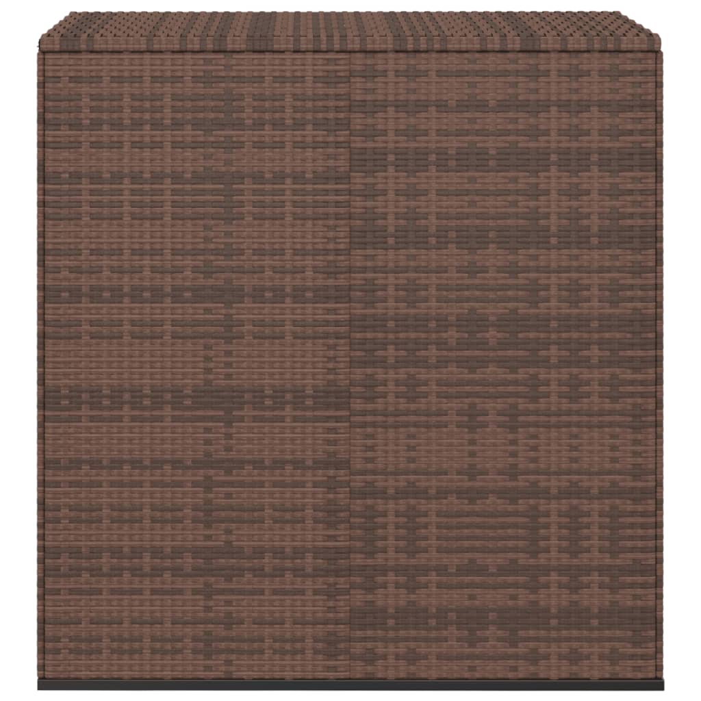 NNEVL Garden Cushion Box PE Rattan 100x49x103.5 cm Brown-1