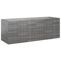 NNEVL Garden Cushion Box PE Rattan 291x100.5x104 cm Grey-0