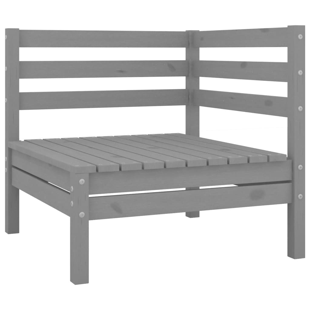 NNEVL 6 Piece Garden Lounge Set Grey Solid Pinewood-3