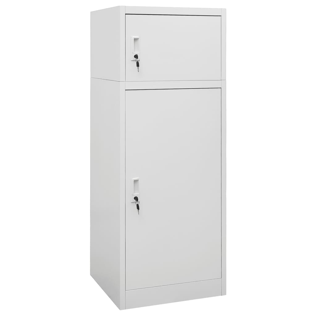NNEVL Saddle Cabinet Light Grey 53x53x140 cm Steel-0