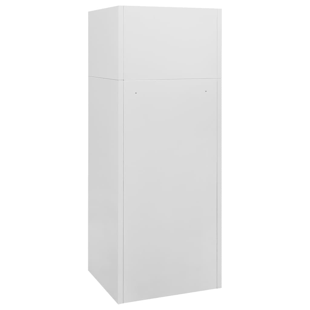 NNEVL Saddle Cabinet Light Grey 53x53x140 cm Steel-3