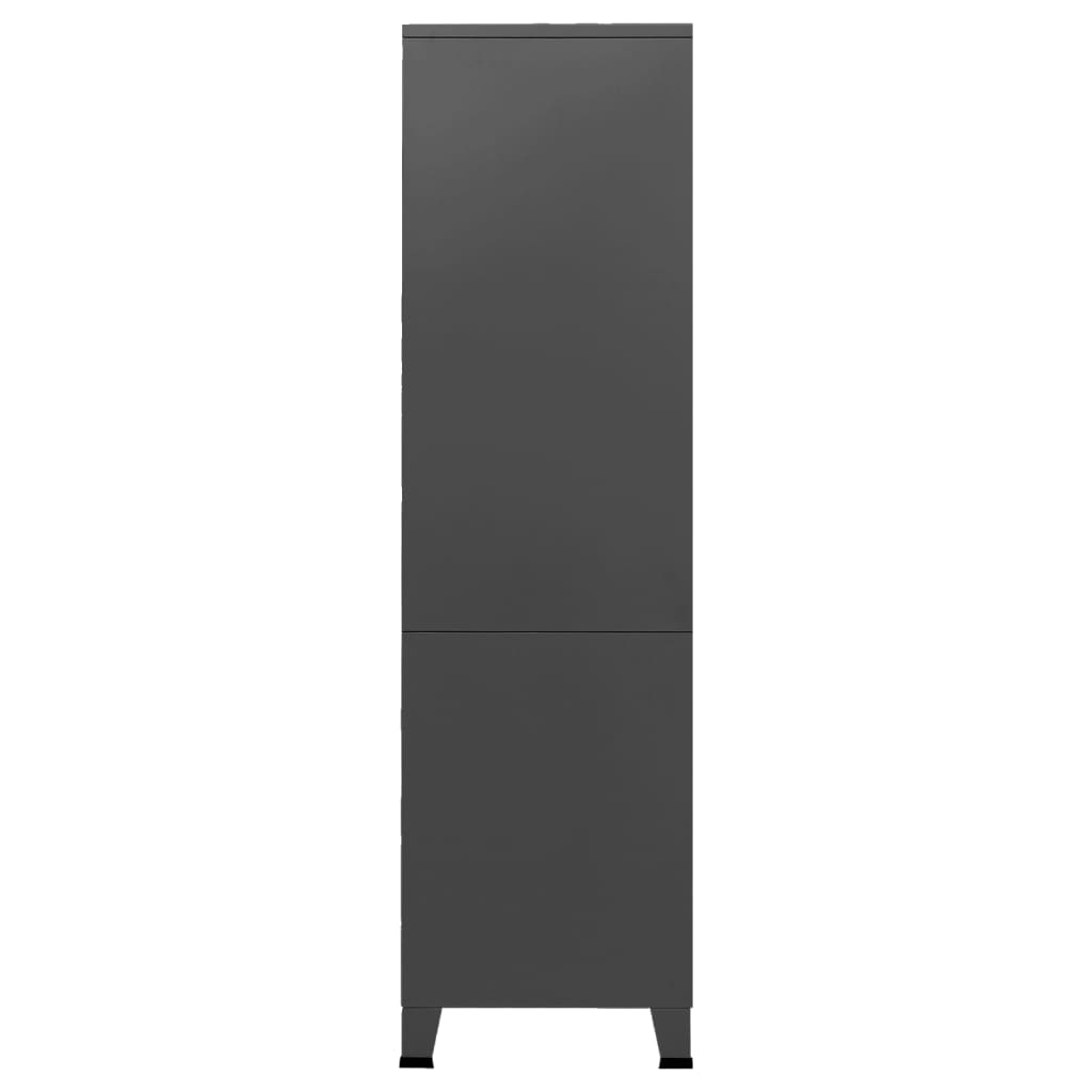 NNEVL Industrial Wardrobe Anthracite 90x50x180 cm Metal-4