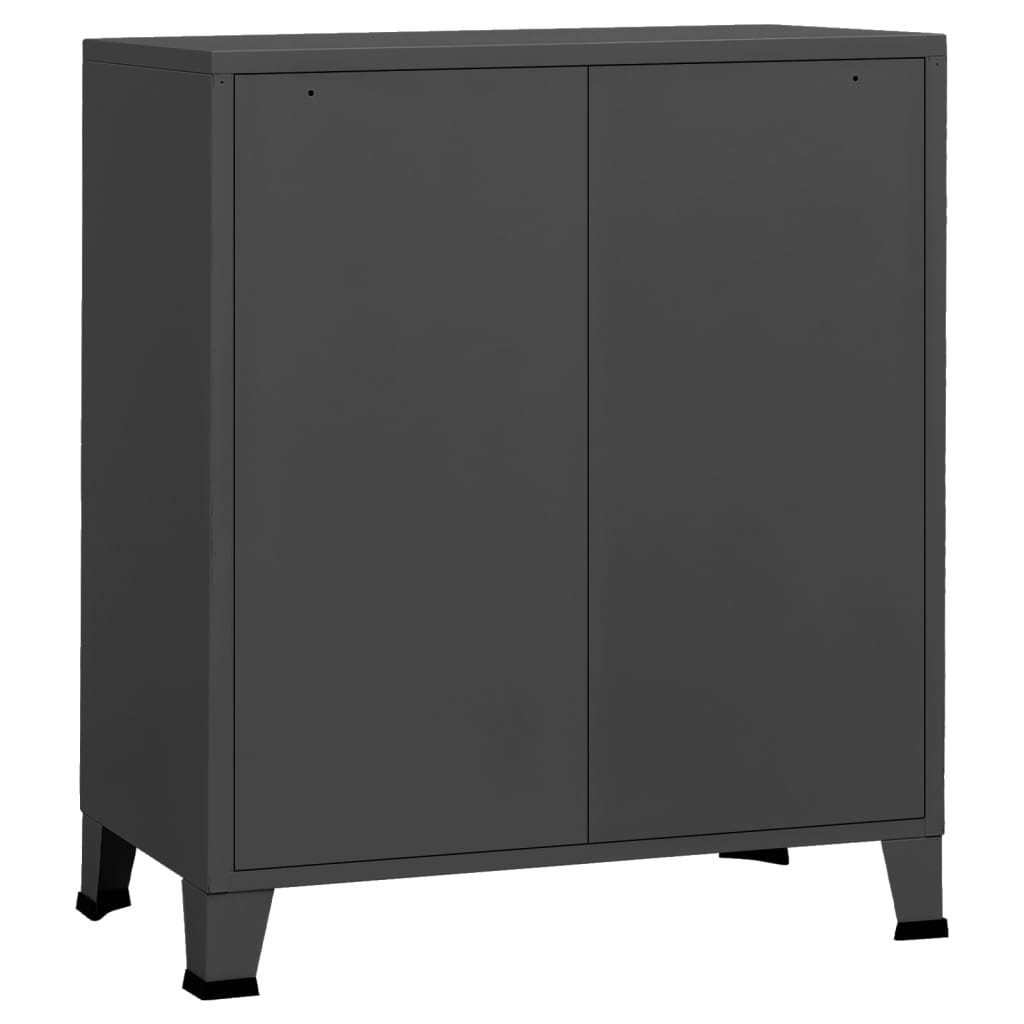 NNEVL Industrial Drawer Cabinet Anthracite 78x40x93 cm Metal-4