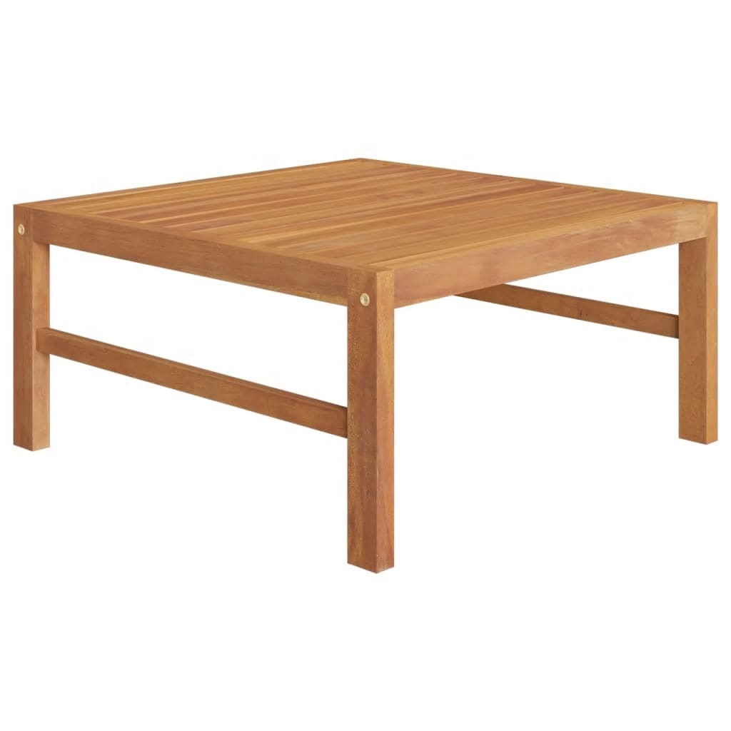 NNEVL 7 Piece Garden Lounge Set with Grey Cushions Solid Teak Wood-3