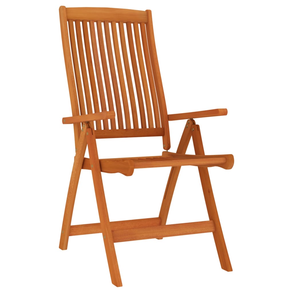 NNEVL Folding Garden Chairs 8 pcs Solid Wood Eucalyptus-2