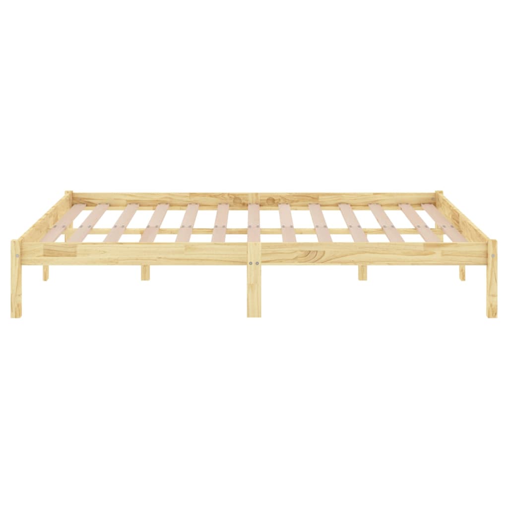 NNEVL Bed Frame without Mattress Solid Wood 135x190 cm-4