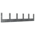 NNEVL U-shape Gabion Basket with 6 Posts Iron 620x20x150 cm-0