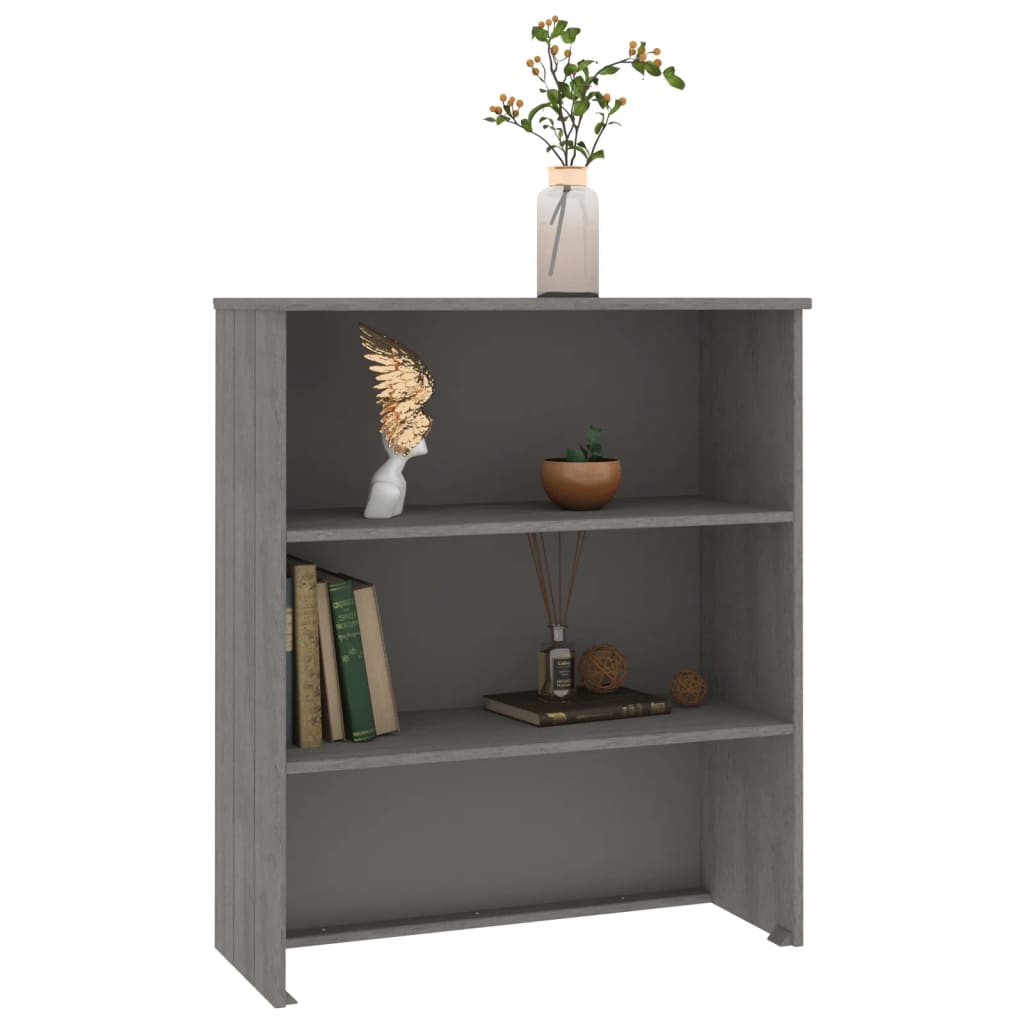 NNEVL Top for Highboard"HAMAR" Light Grey 85x35x100cm Solid Wood Pine-4