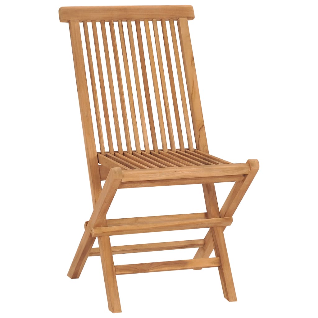 NNEVL Folding Garden Chairs 6 pcs Solid Wood Teak-1