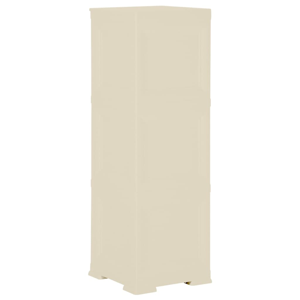 NNEVL Plastic Cabinet 40x43x125 cm Wood Design Angora White-3