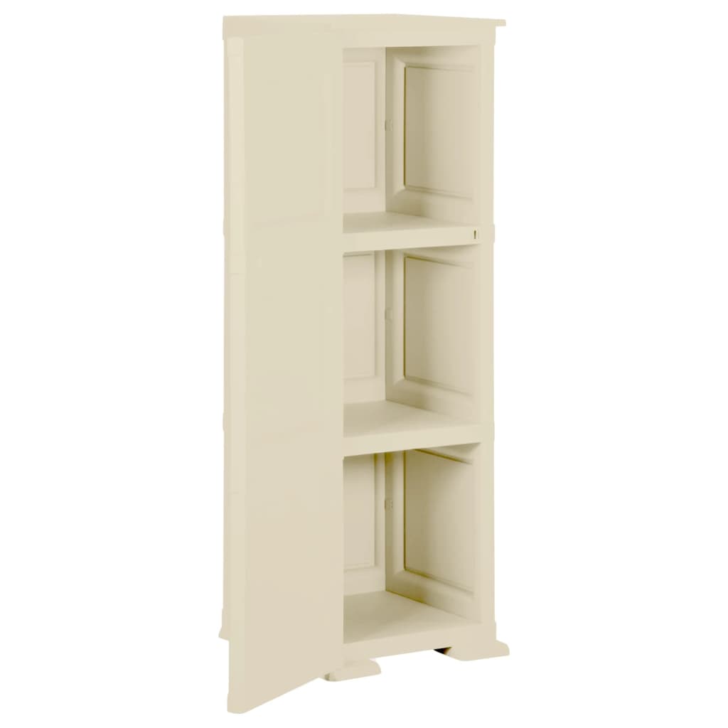 NNEVL Plastic Cabinet 40x43x125 cm Wood Design Angora White-4