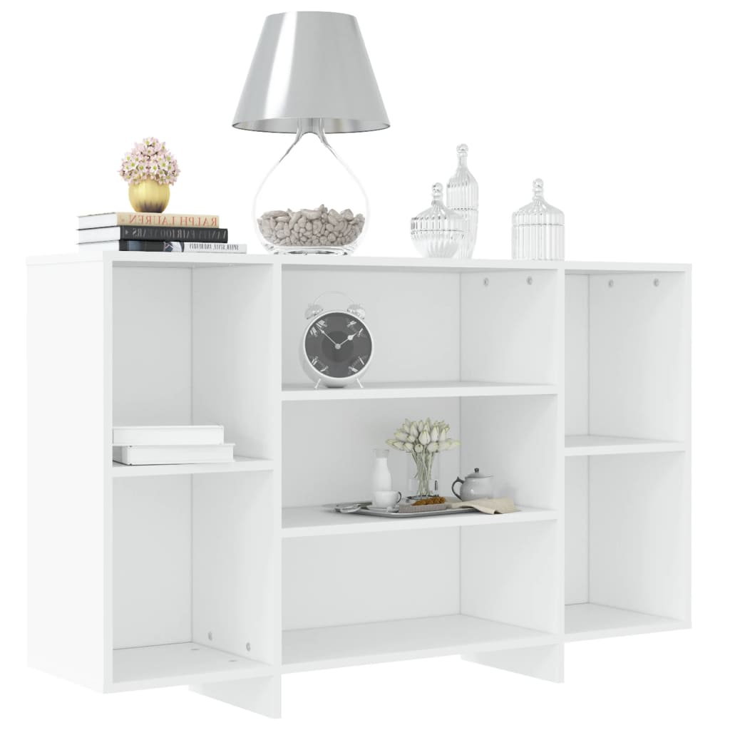 NNEVL Sideboard White 120x30x75 cm Engineered Wood-2