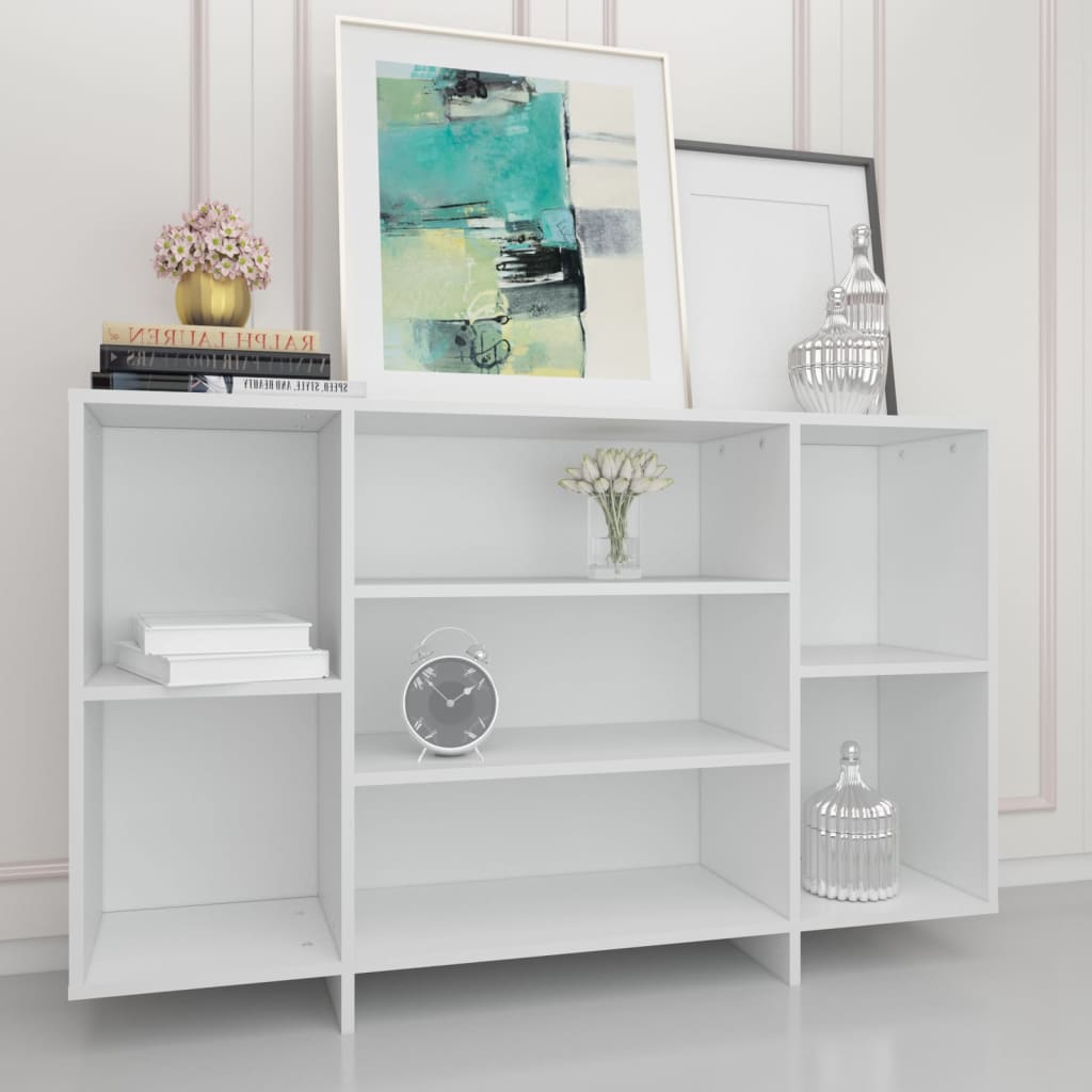 NNEVL Sideboard White 120x30x75 cm Engineered Wood-3