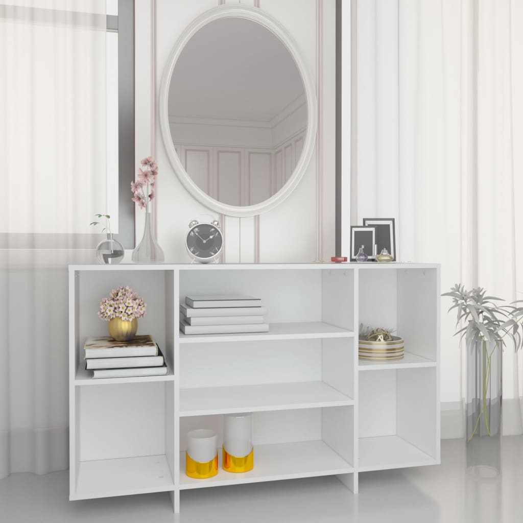 NNEVL Sideboard White 120x30x75 cm Engineered Wood-0
