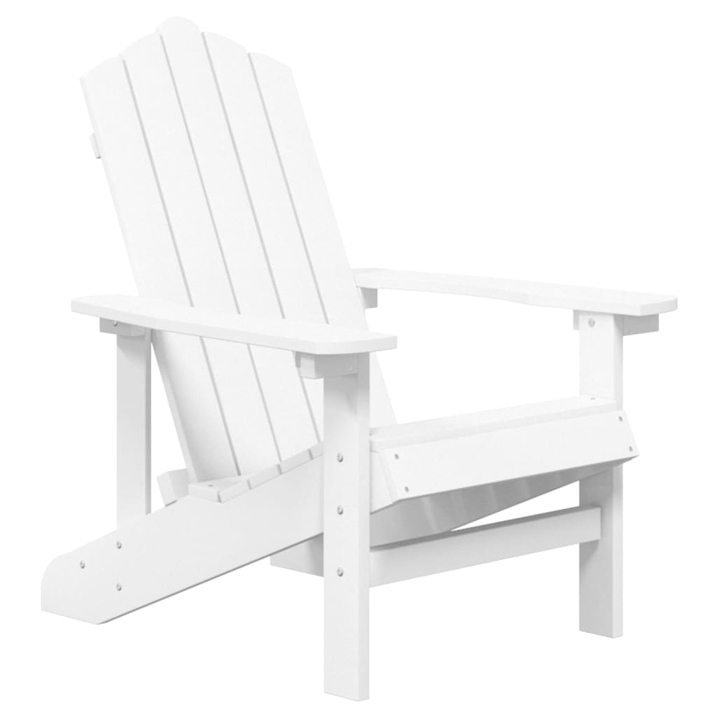 NNEVL Garden Adirondack Chairs 2 pcs HDPE White-2