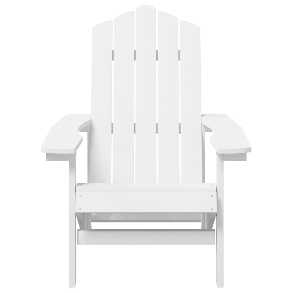 NNEVL Garden Adirondack Chairs 2 pcs HDPE White-3