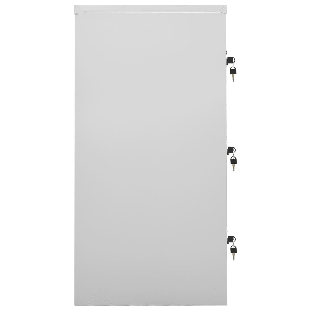 NNEVL Locker Cabinets 2 pcs Light Grey 90x45x92.5 cm Steel-3