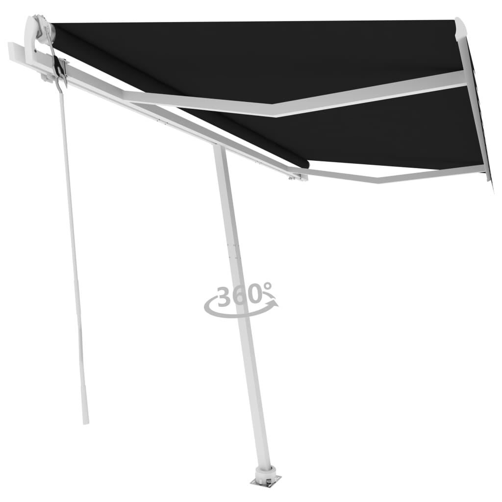 NNEVL Freestanding Automatic Awning 400x300 cm Anthracite-0