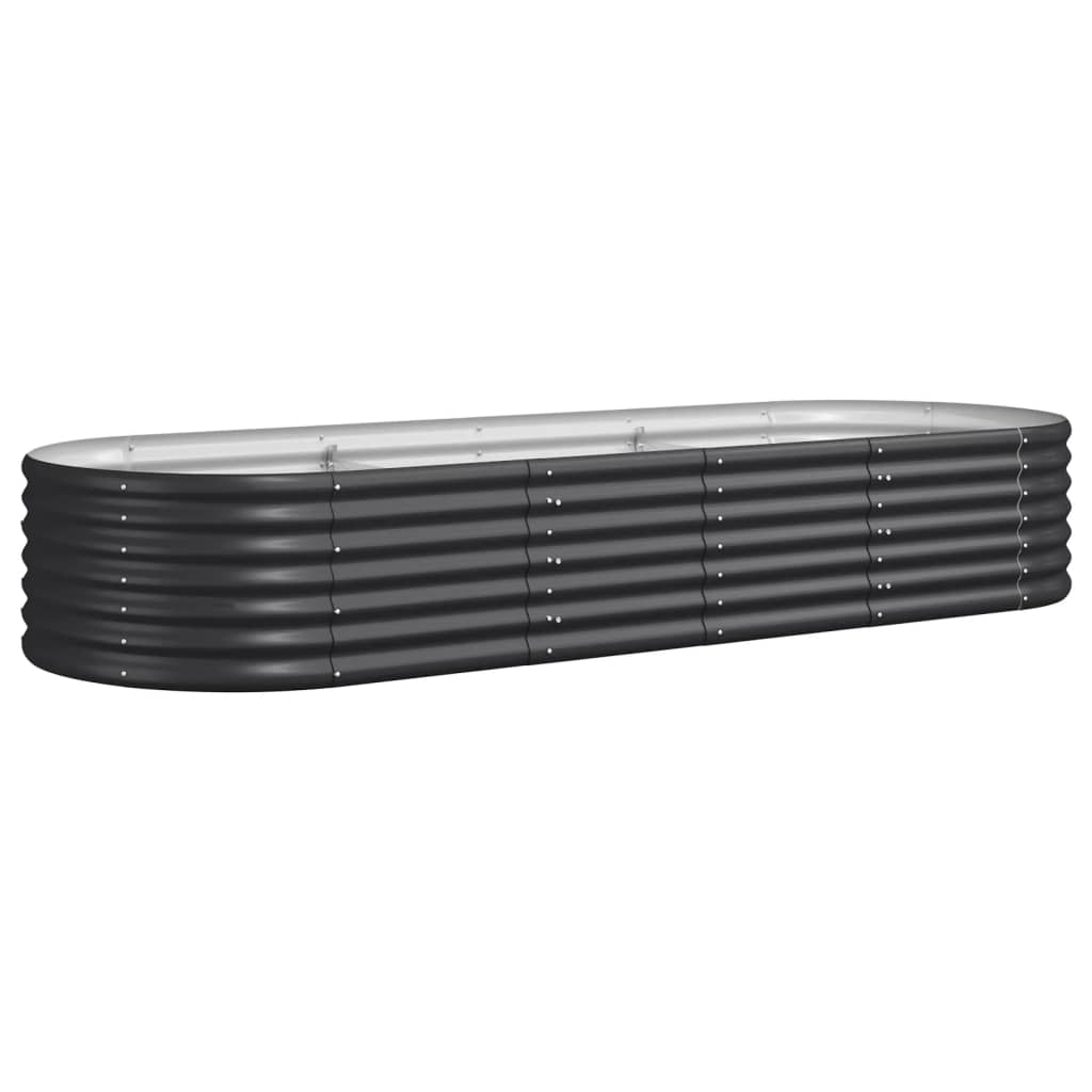 NNEVL Garden Raised Bed Powder-Coated Steel 224x80x36 cm Anthracite-1