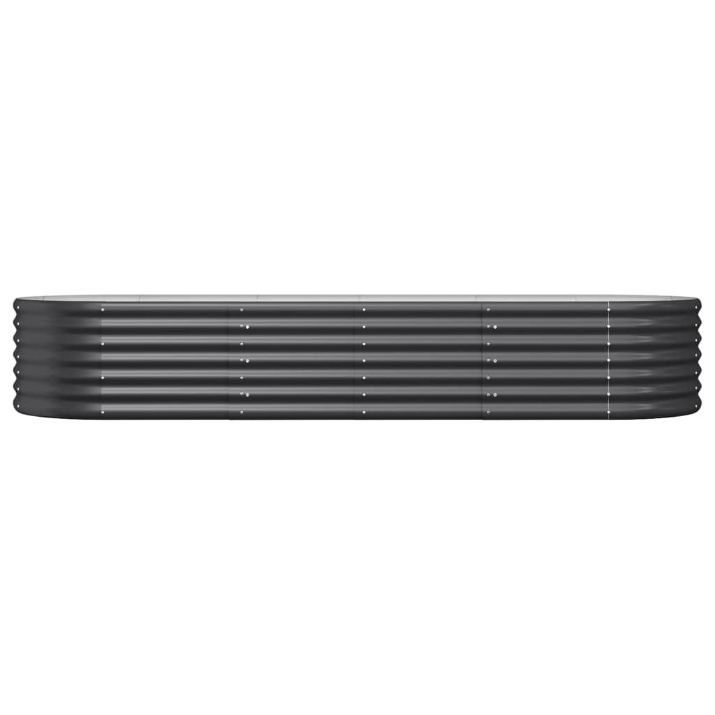 NNEVL Garden Raised Bed Powder-Coated Steel 224x80x36 cm Anthracite-2