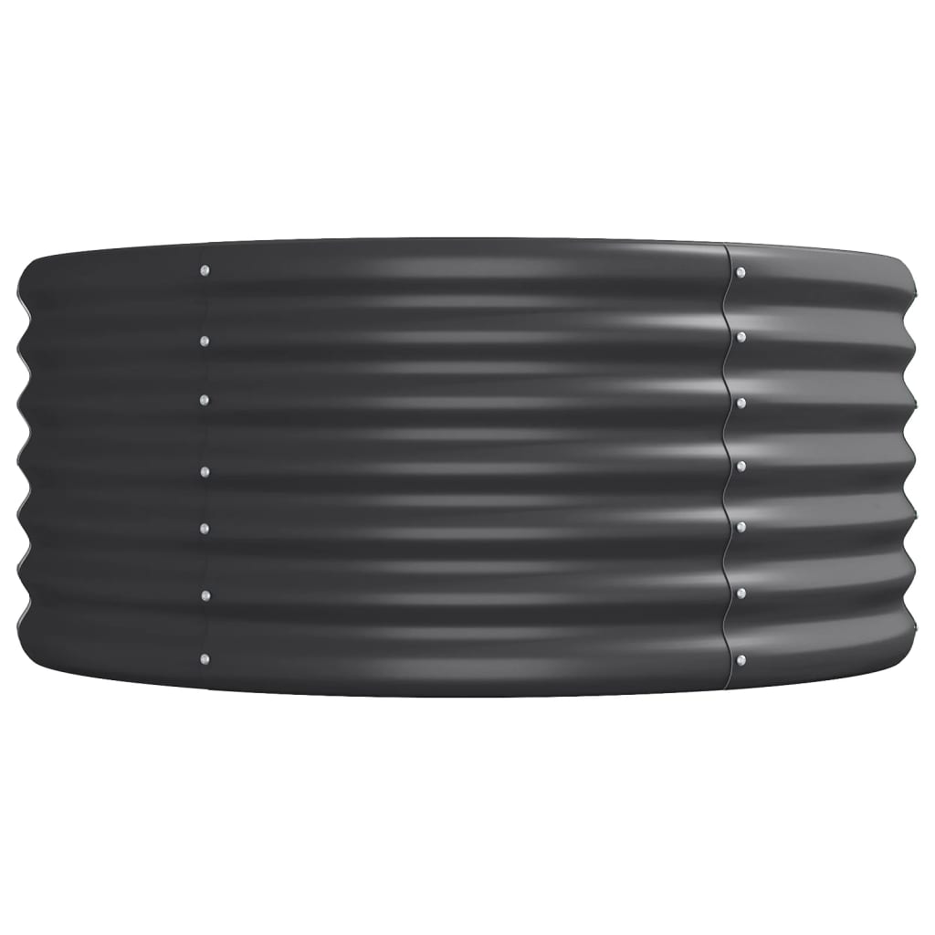 NNEVL Garden Raised Bed Powder-Coated Steel 224x80x36 cm Anthracite-3