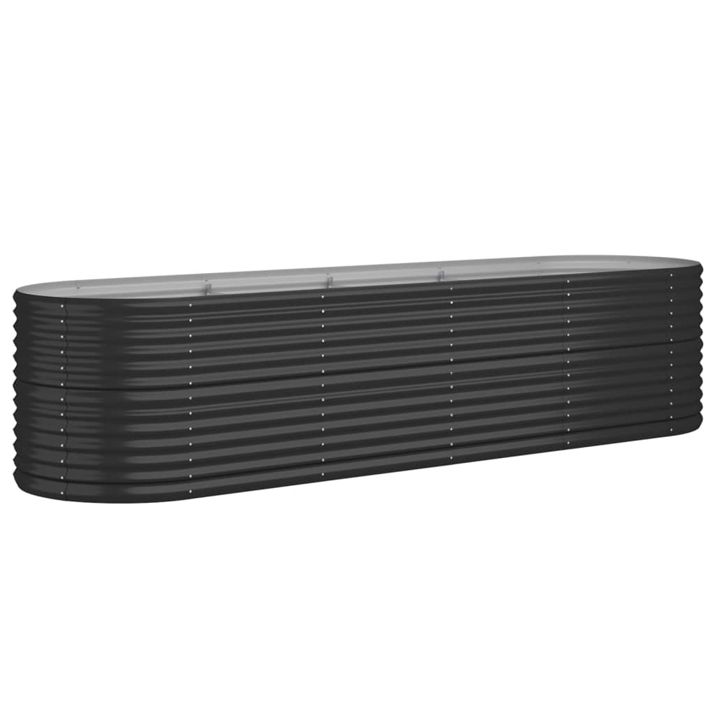 NNEVL Garden Raised Bed Powder-Coated Steel 296x80x68 cm Anthracite-1