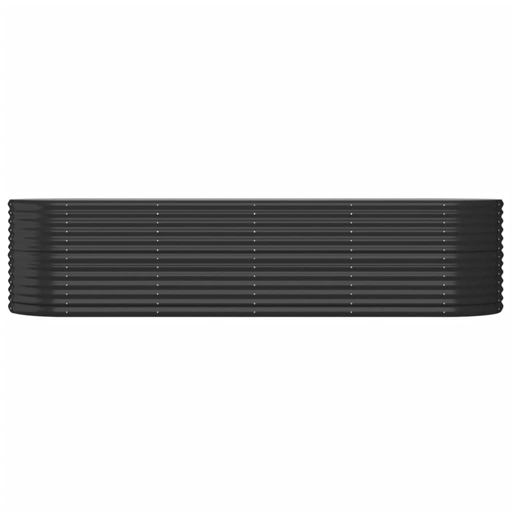 NNEVL Garden Raised Bed Powder-Coated Steel 296x80x68 cm Anthracite-2