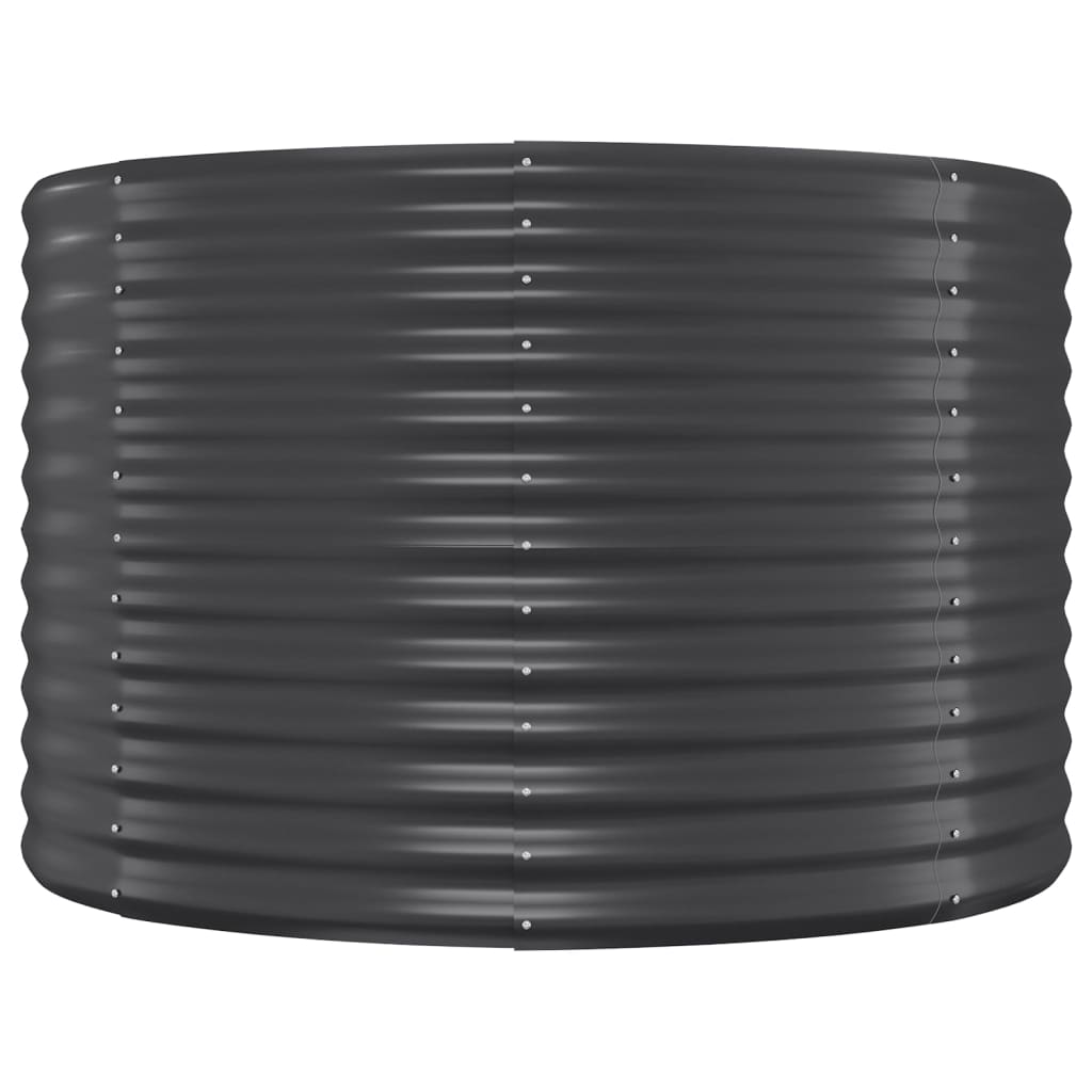 NNEVL Garden Raised Bed Powder-coated Steel 322x100x68 cm Anthracite-3
