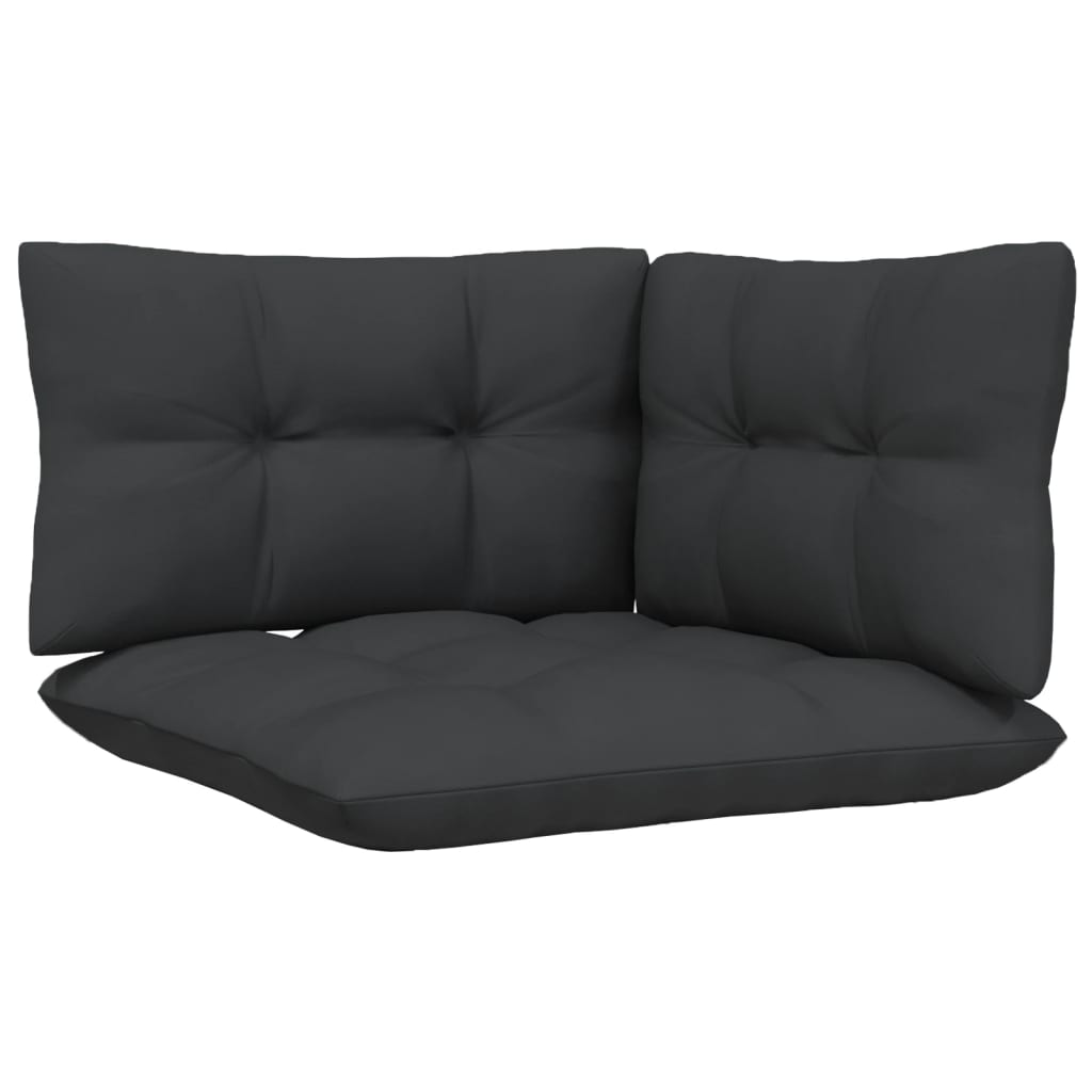 NNEVL 8 Piece Garden Lounge Set with Anthracite Cushions Pinewood-3