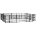 NNEVL Outdoor Dog Kennel Steel 66.36 m²-0