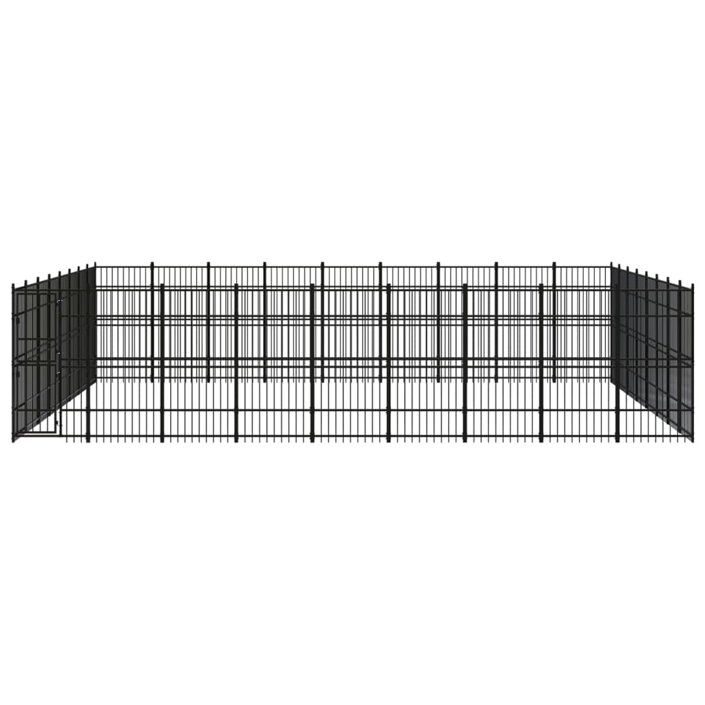 NNEVL Outdoor Dog Kennel Steel 66.36 m²-1