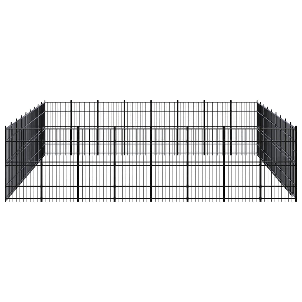 NNEVL Outdoor Dog Kennel Steel 66.36 m²-2