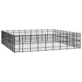 NNEVL Outdoor Dog Kennel Steel 74.65 m²-0