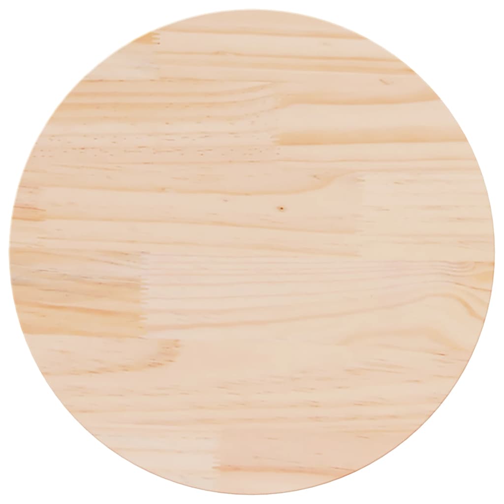 NNEVL Table Top Ø70x2.5 cm Solid Wood Pine-0