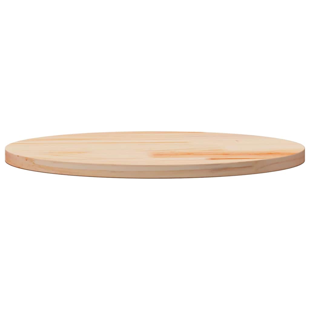 NNEVL Table Top Ø70x2.5 cm Solid Wood Pine-1
