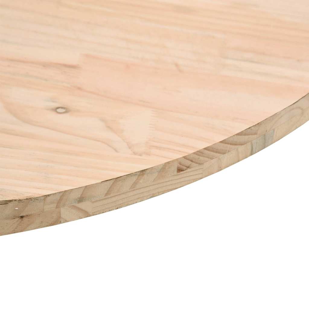 NNEVL Table Top Ø70x2.5 cm Solid Wood Pine-4