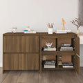 NNEVL Sideboards 2 pcs Brown Oak 70x41x75 cm Chipboard-0