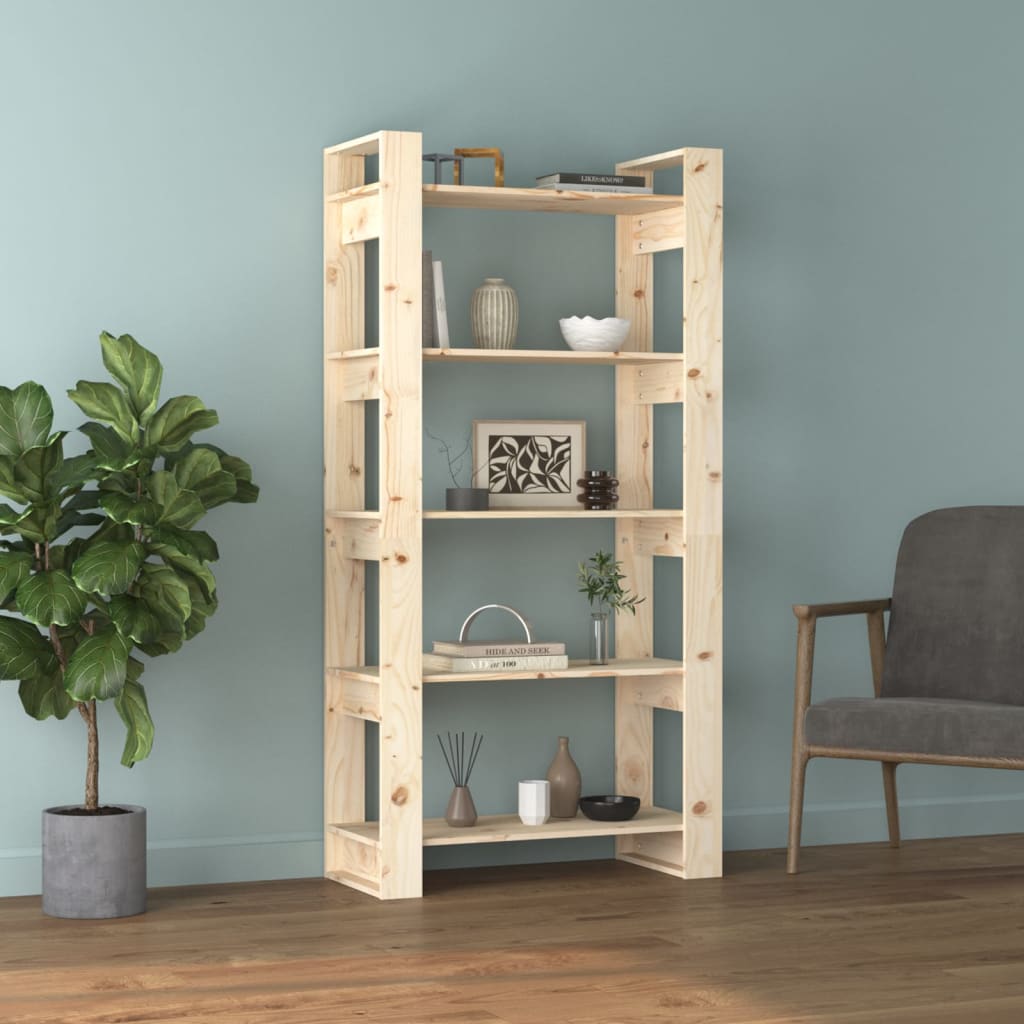 NNEVL Book Cabinet/Room Divider 80x35x160 cm Solid Wood-2