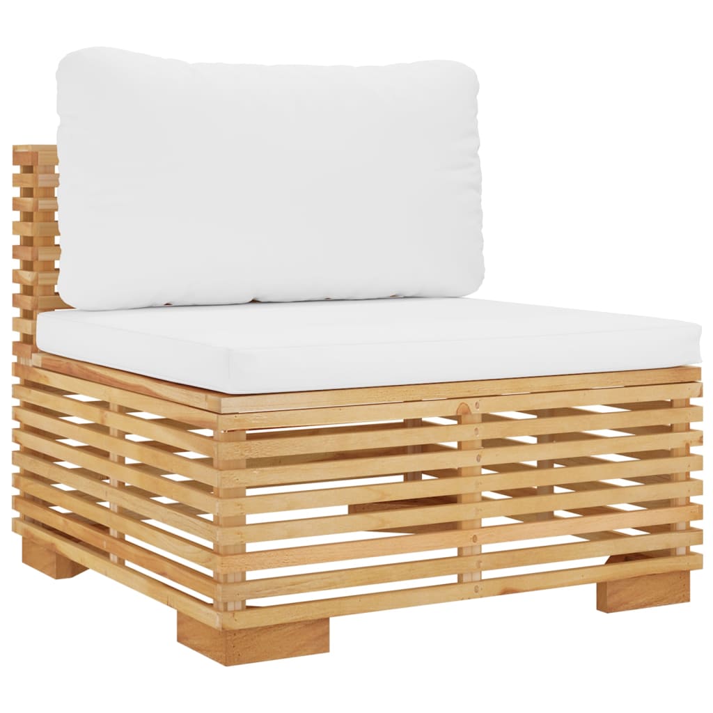 NNEVL 9 Piece Garden Lounge Set with Cushions Solid Wood Teak-3